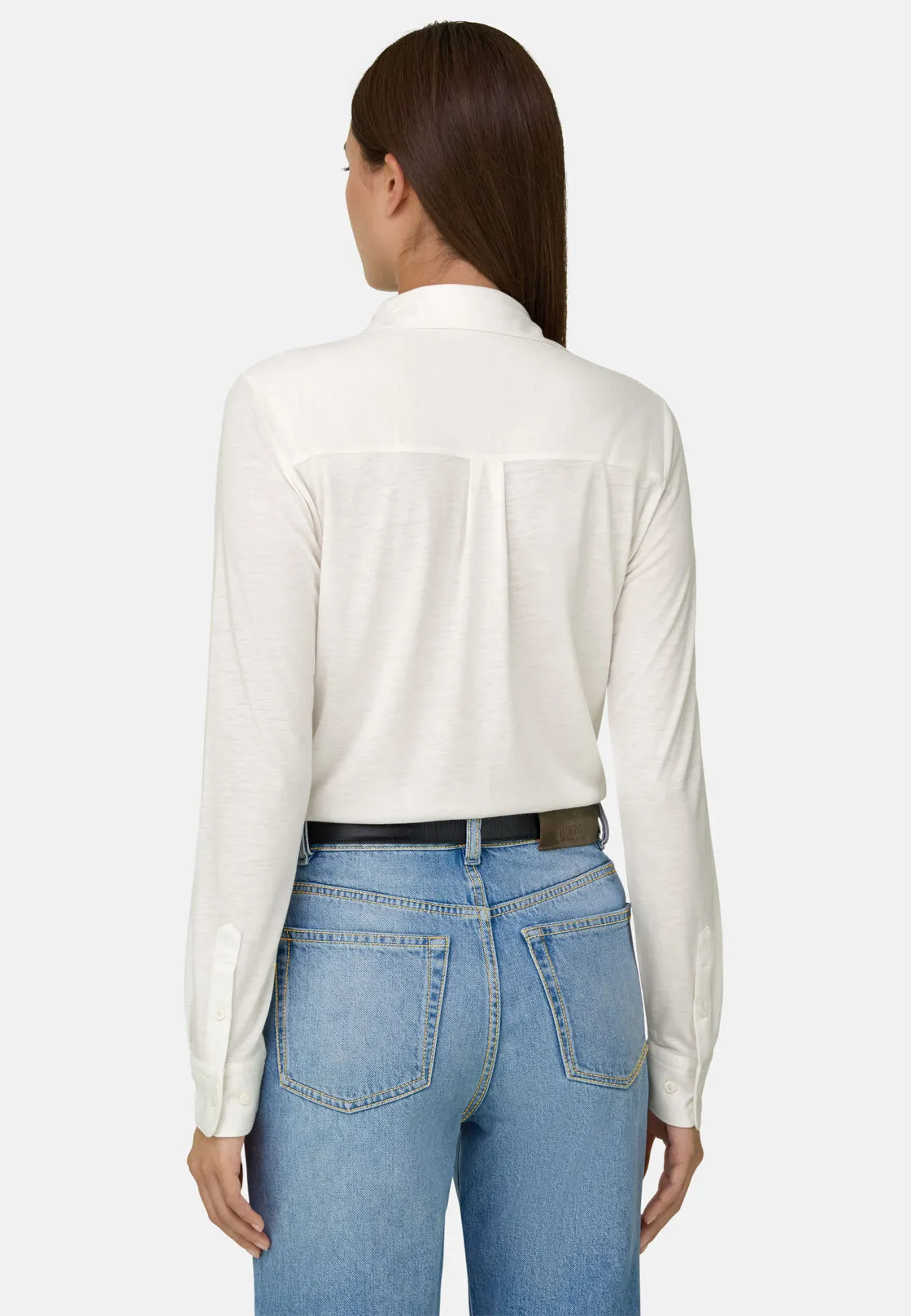 Boggi, Polo Camicia In Jersey, Donna, Bianco, Taglia: XS - immagine 4