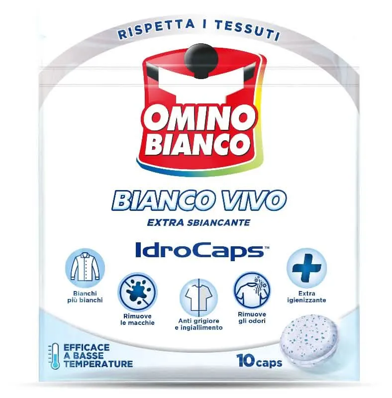 Omino Bianco Additivo IdroCaps per un Bianco Vivido - Confezione da 10 Capsule - immagine 1