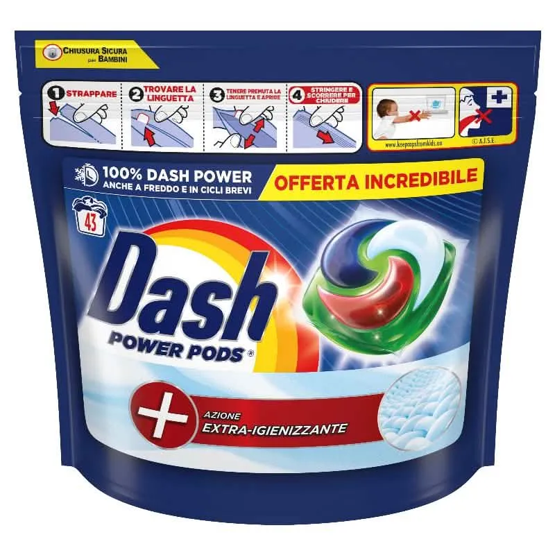 DASH ECODOSI PODS IGIEN CLASS 43 PEZZI - PULIZIA EFFICACE PER LA CASA - immagine 1