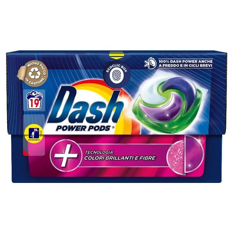 DASH Ecodosi Pods Power 19 Pezzi Colore e Fibra для Casa - immagine 1