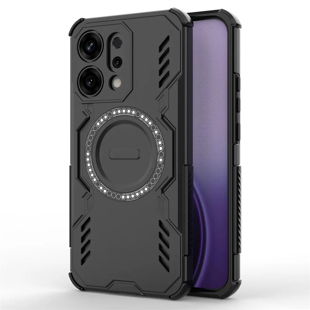 Custodia MagSafe per Oppo Reno14, Techsuit, ArmorMag, Nera - immagine 1