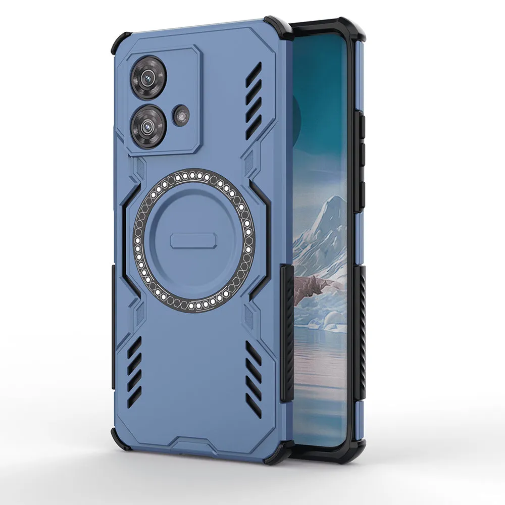 Custodia MagSafe per Motorola Edge 40 Neo, Techsuit, ArmorMag, Blu - immagine 1