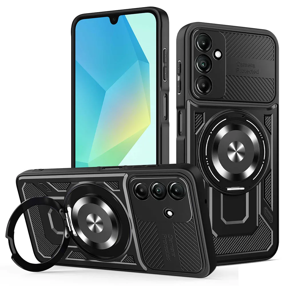 Custodia per Samsung Galaxy A16 5G A166 / A16 4G A165, Techsuit, RuggedCam, Nera - immagine 1