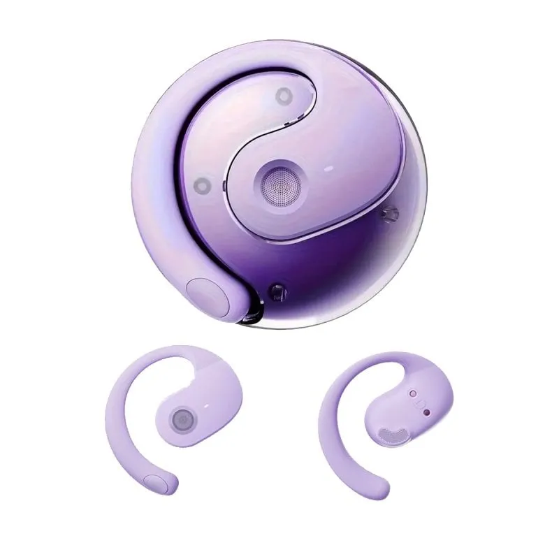 Cuffie sportive wireless Bluetooth Klack X28 con cancellazione del rumore, colore viola - immagine 1