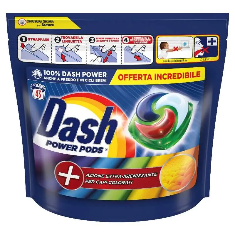 POD ECODOSI POWER DASH 43 PEZZI - SOLUZIONE PERFETTA PER LA CASA - immagine 1