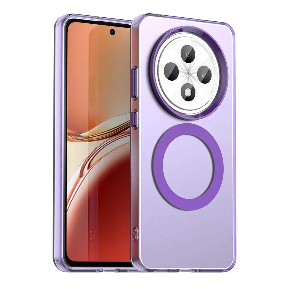 Custodia MagSafe per Oppo Reno12 FS 5G / Reno12 FS 4G / Reno12 F 4G / Reno12 F, Techsuit, CandyCase, Viola - immagine 1