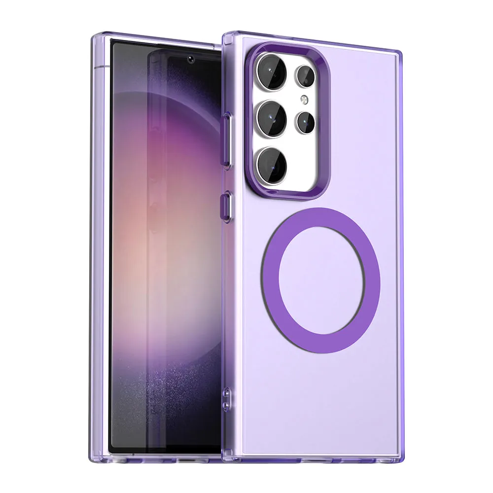 Custodia MagSafe per Samsung Galaxy S24 Ultra S928, Techsuit, CandyCase, Viola - immagine 1