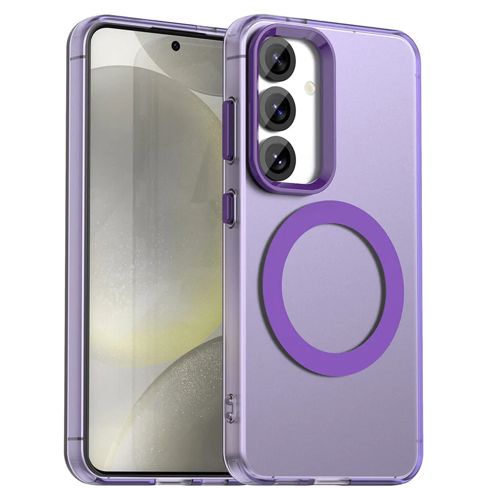 Custodia MagSafe per Samsung Galaxy S23 FE S711, Techsuit, CandyCase, Viola - immagine 1