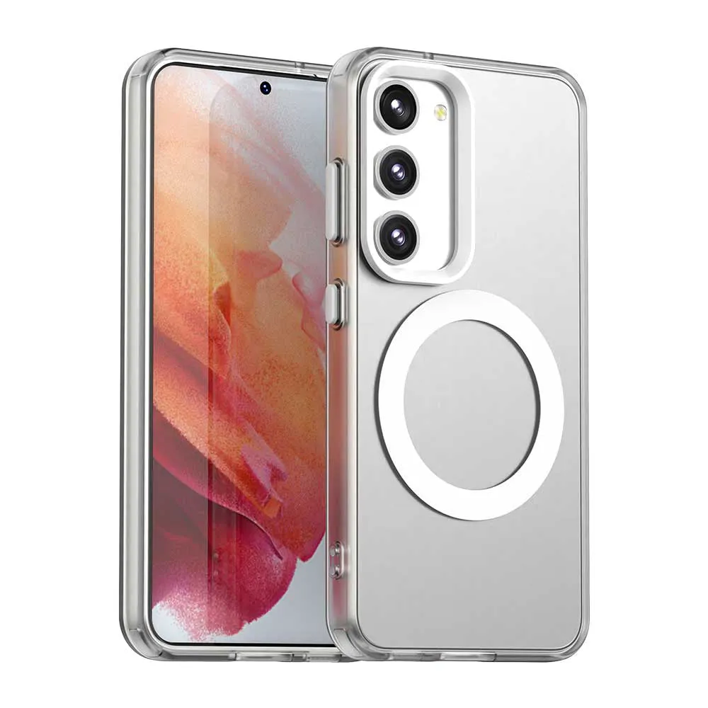 Custodia MagSafe per Samsung Galaxy S23+ S916, Techsuit, CandyCase, Bianca - immagine 1
