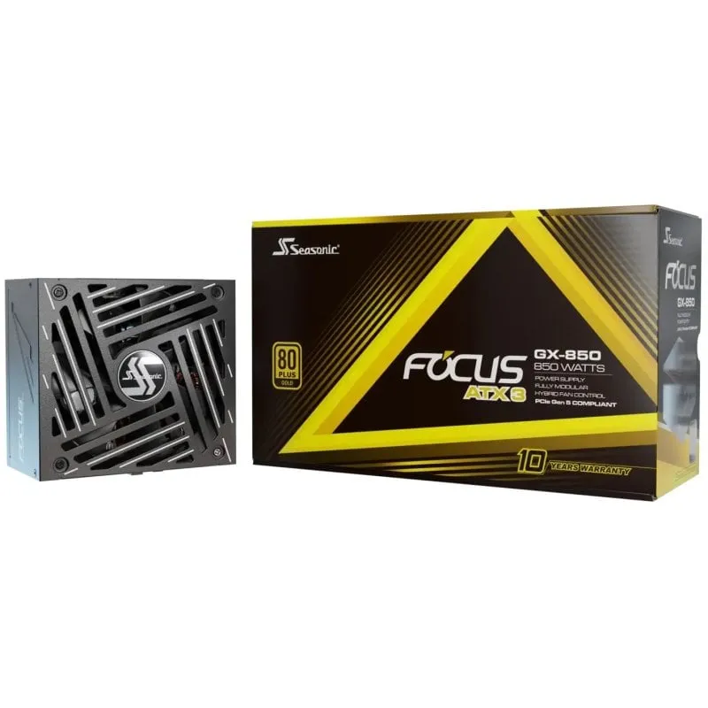 Seasonic Focus GX-850 ATX 3 PCIe 5.1 850W 80 Plus Oro Modulare - immagine 1