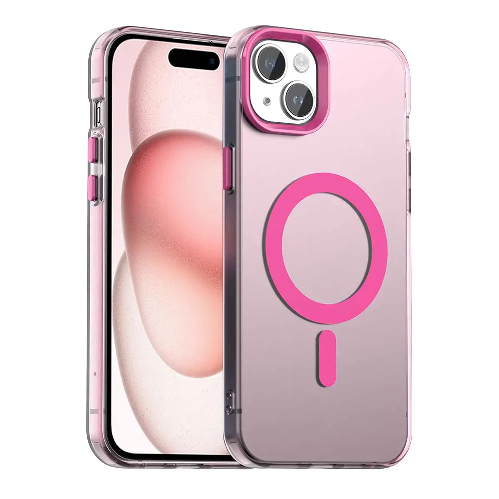 Custodia MagSafe per Apple iPhone 15, Techsuit, CandyCase, Rosa - immagine 1