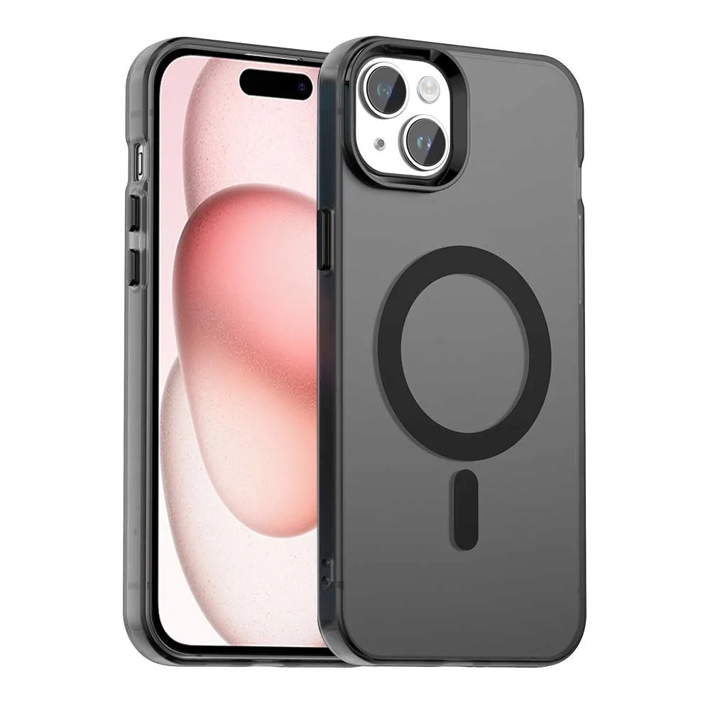 Custodia MagSafe per Apple iPhone 15, Techsuit, CandyCase, Nera - immagine 1