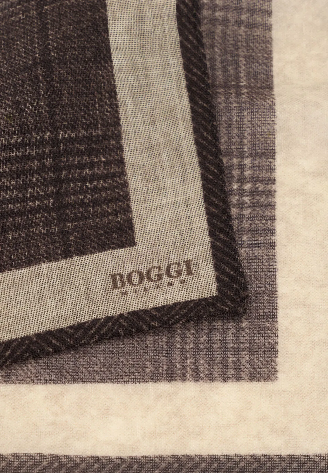 Boggi, Pochette Stampa Pricipe Di Galles In Lana, Uomo, Marrone scuro - immagine 3