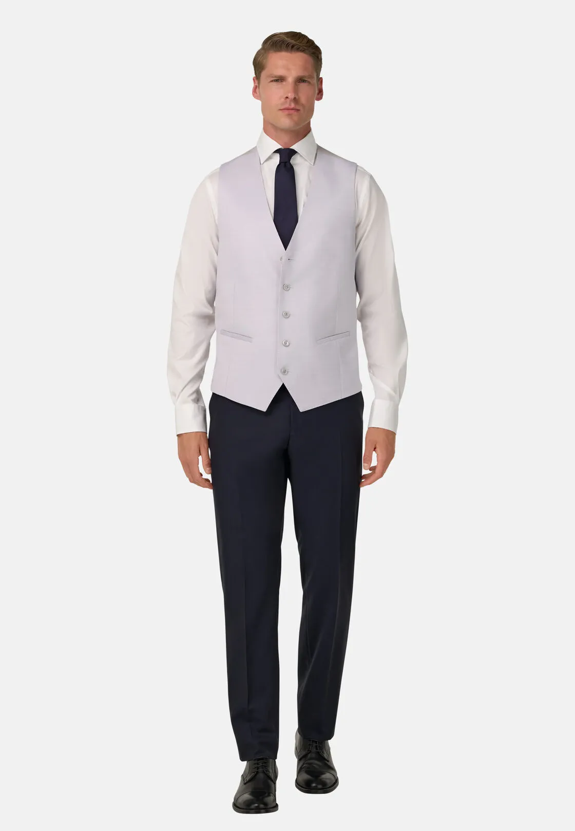 Boggi, Gilet Grigio Perla In Misto Lana, Uomo, Light grey, Taglia: M - immagine 2