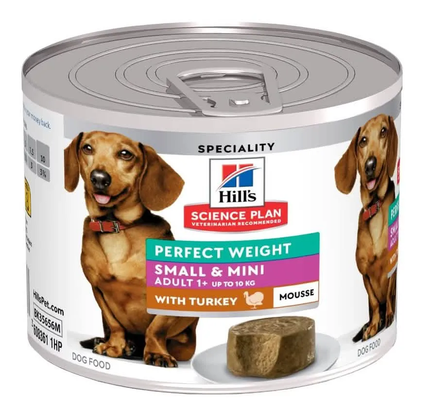 Hills Canine Adult Small&Mini Perfect Weight Mousse Tacchino Lattina 200 gr - immagine 1