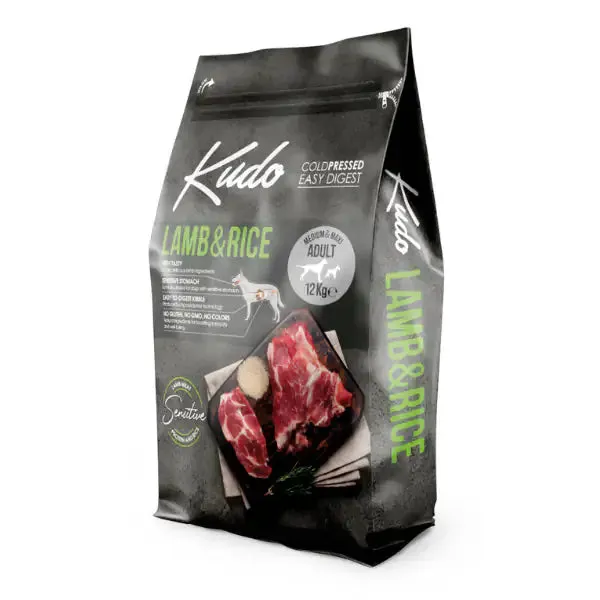 Kudo Low Grain Adult Medium Maxi Agnello e Riso 12 kg - Croccantini per cani - immagine 1