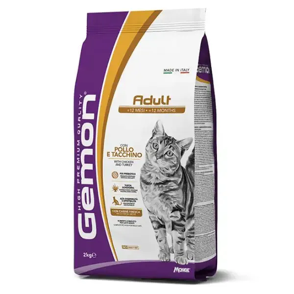 Monge Gemon Adult Cat con Pollo e Tacchino 2 kg - Croccantini per gatti - immagine 1