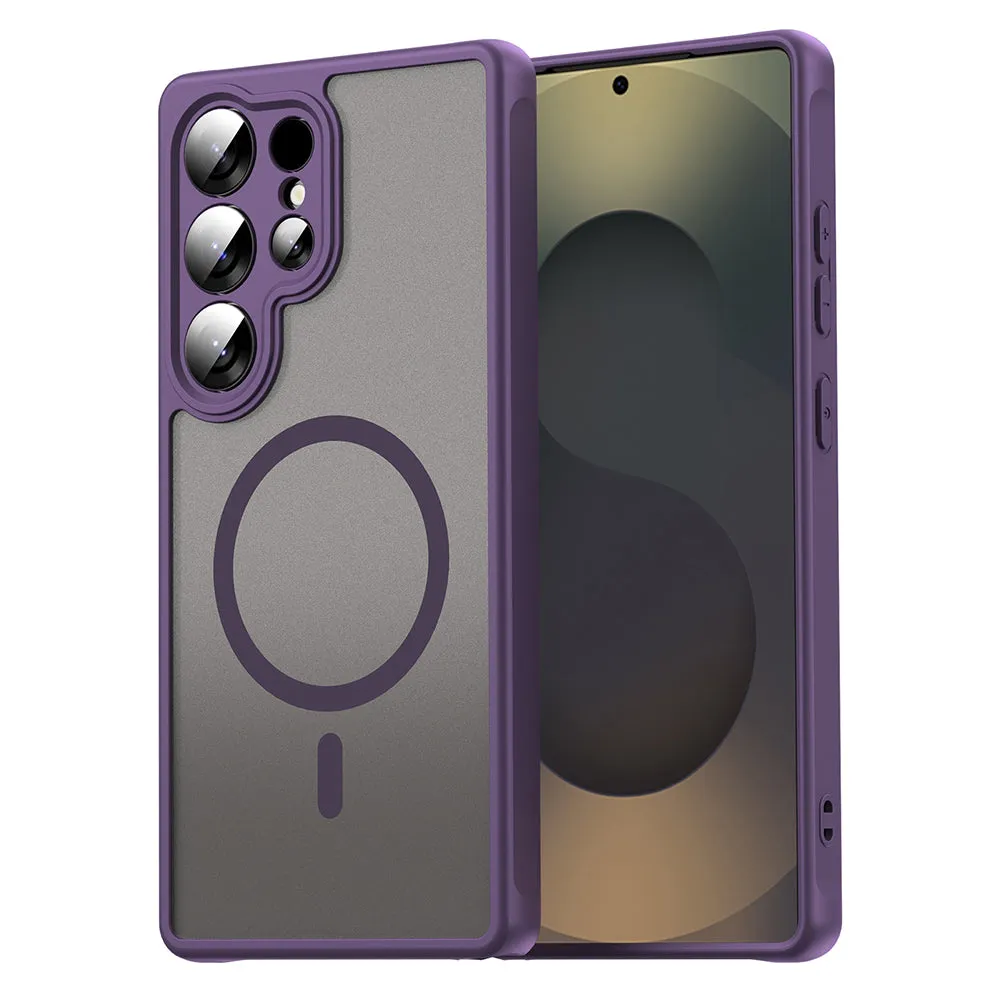 Custodia MagSafe per Samsung Galaxy S25 Ultra S938, Techsuit, HaloFrost II, Viola - immagine 1