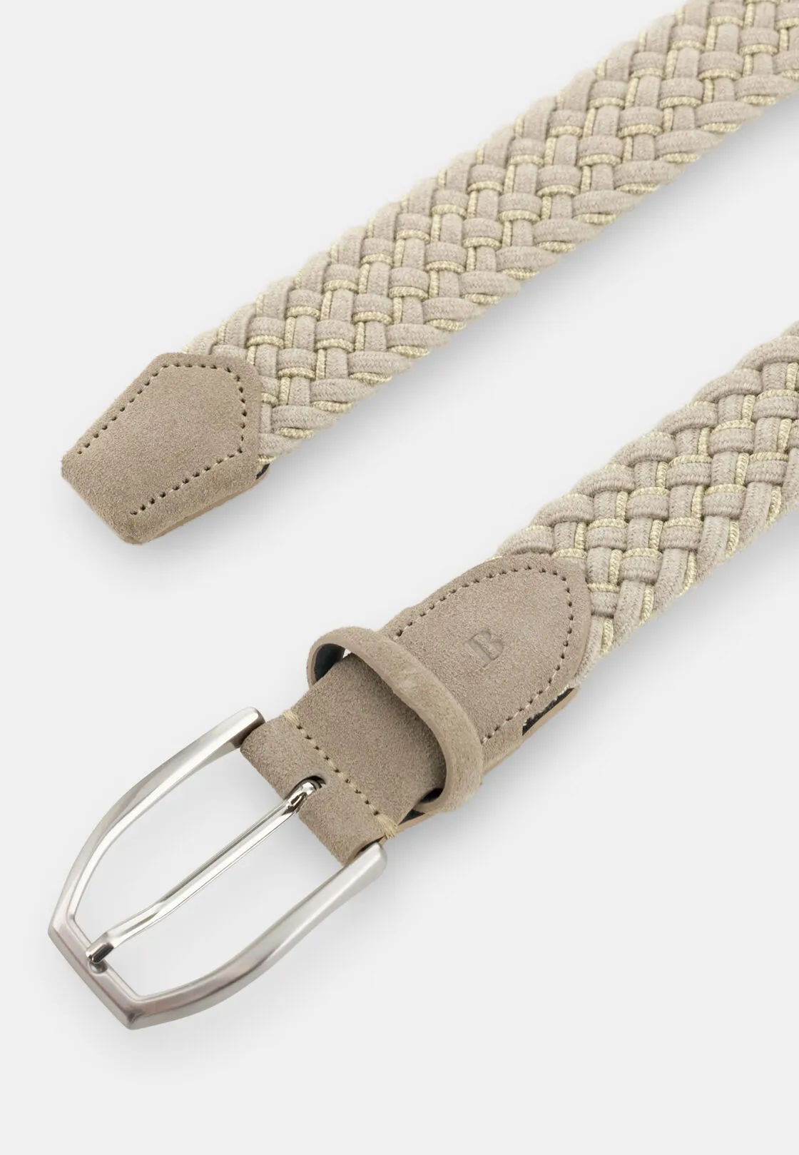 Boggi, Cintura Intrecciata Elasticizzata In Misto Lana, Uomo, Sabbia, Taglia: 105 - immagine 2