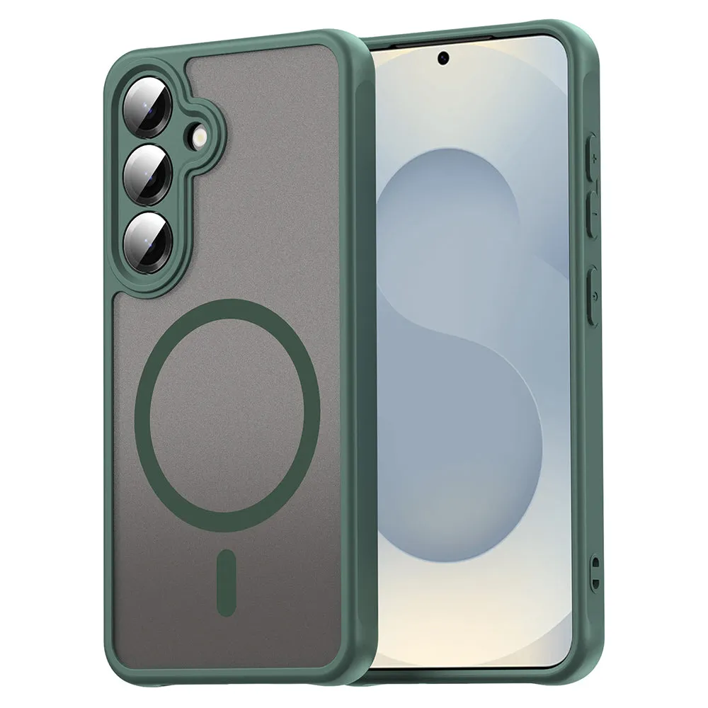 Custodia MagSafe per Samsung Galaxy S24 S921, Techsuit, HaloFrost II, Verde - immagine 1