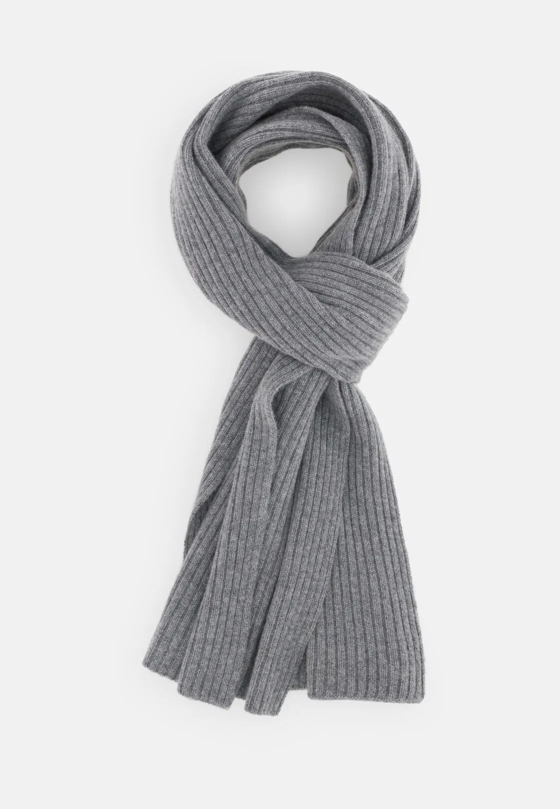 Boggi, Sciarpa A Coste In Cashmere, Uomo, Light grey - immagine 2