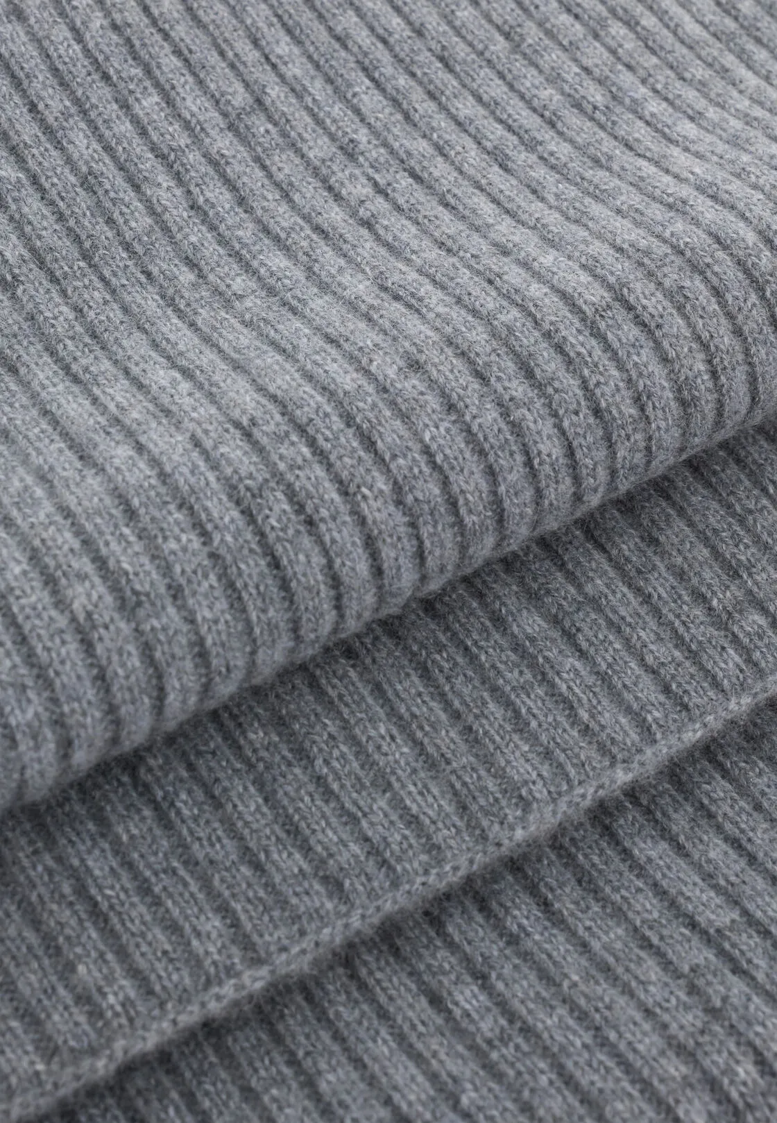 Boggi, Sciarpa A Coste In Cashmere, Uomo, Light grey - immagine 3