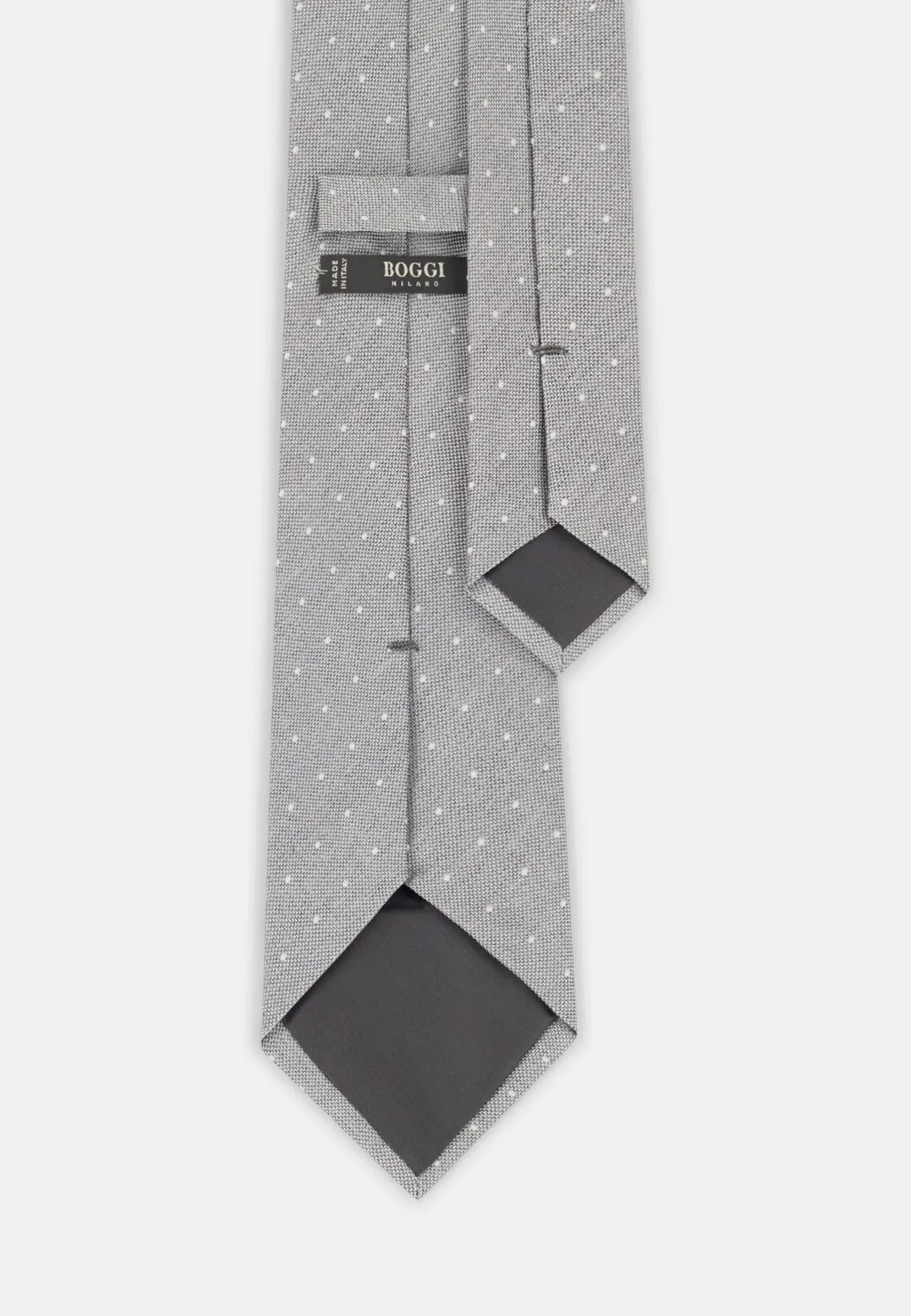 Boggi, Cravatta Cerimonia Jacquard Pois In Seta, Uomo, - immagine 3