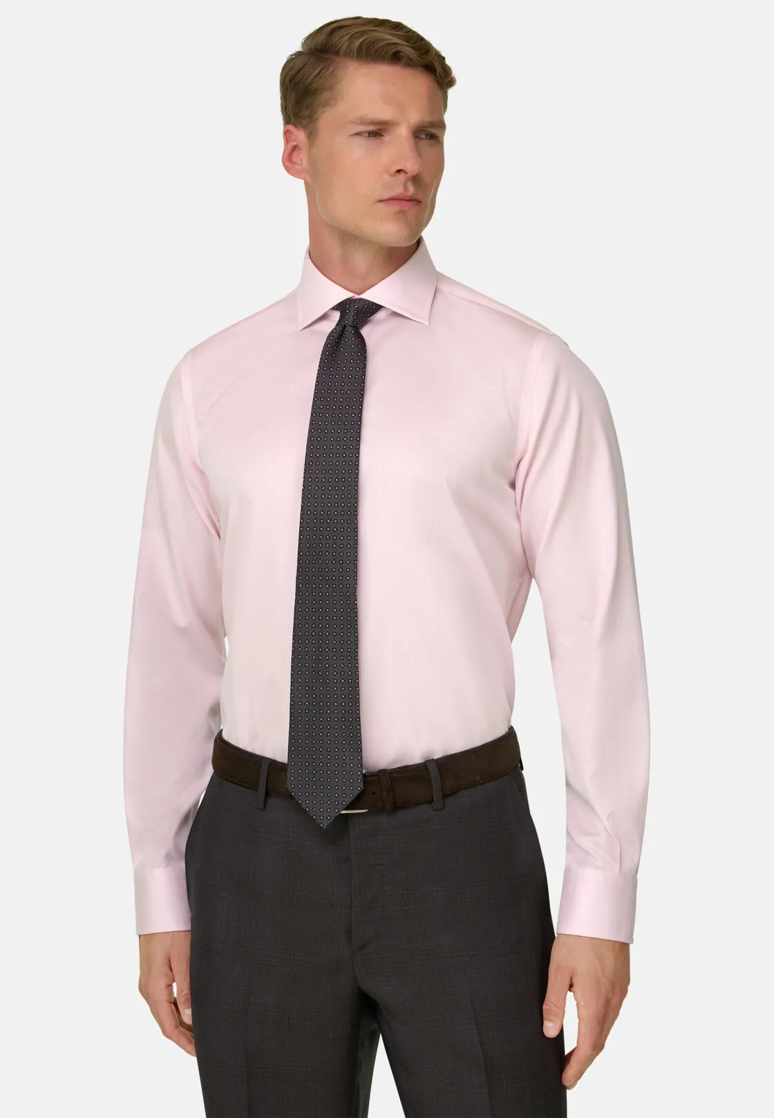 Boggi, Camicia A Quadretti In Cotone Non-iron Regular Fit, Uomo, Rosa, Taglia: 44 - immagine 1