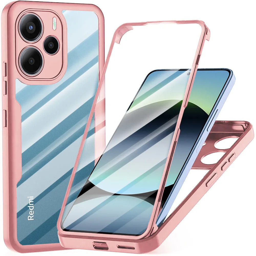 Custodia per Xiaomi Redmi Note 14 4G (Standard), Techsuit, ColorVerse 360, Rosa - immagine 1