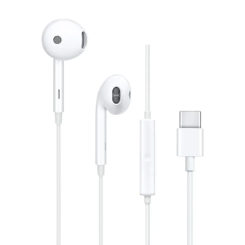 Auricolari OPPO MH135-3 con cavo USB-C per chiamate e musica bianchi - immagine 1