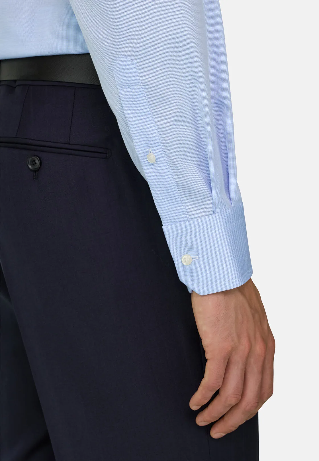 Boggi, Camicia A Quadretti In Cotone Non-iron Regular Fit, Uomo, Azzurro, Taglia: 42 - immagine 4