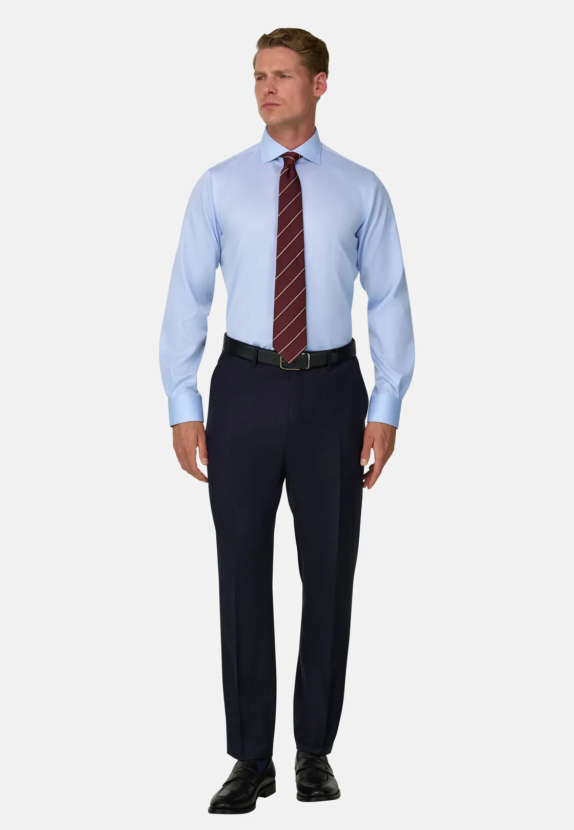 Boggi, Camicia A Quadretti In Cotone Non-iron Regular Fit, Uomo, Azzurro, Taglia: 44 - immagine 2