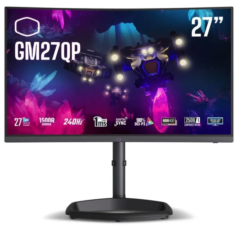 Monitor Cooler Master GM27QP 27" QHD 240Hz VA Curvo 1ms HDR400 - immagine 1