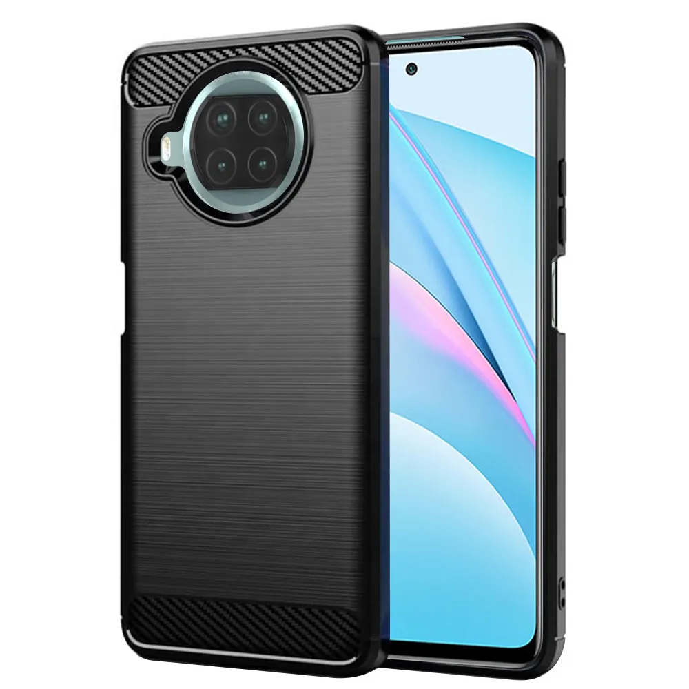 Custodia per Xiaomi Mi 10T Lite 5G, Techsuit, Carbonio, Nera - immagine 1