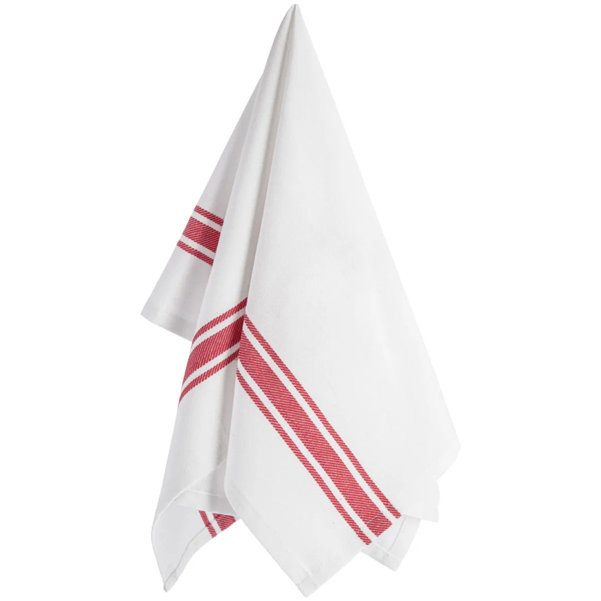 10x PULSIVA Strofinaccio Rügen; 50x70 cm (LxL); bianco/rosso; rettangolare; 10 pz. / Pacco - immagine 1