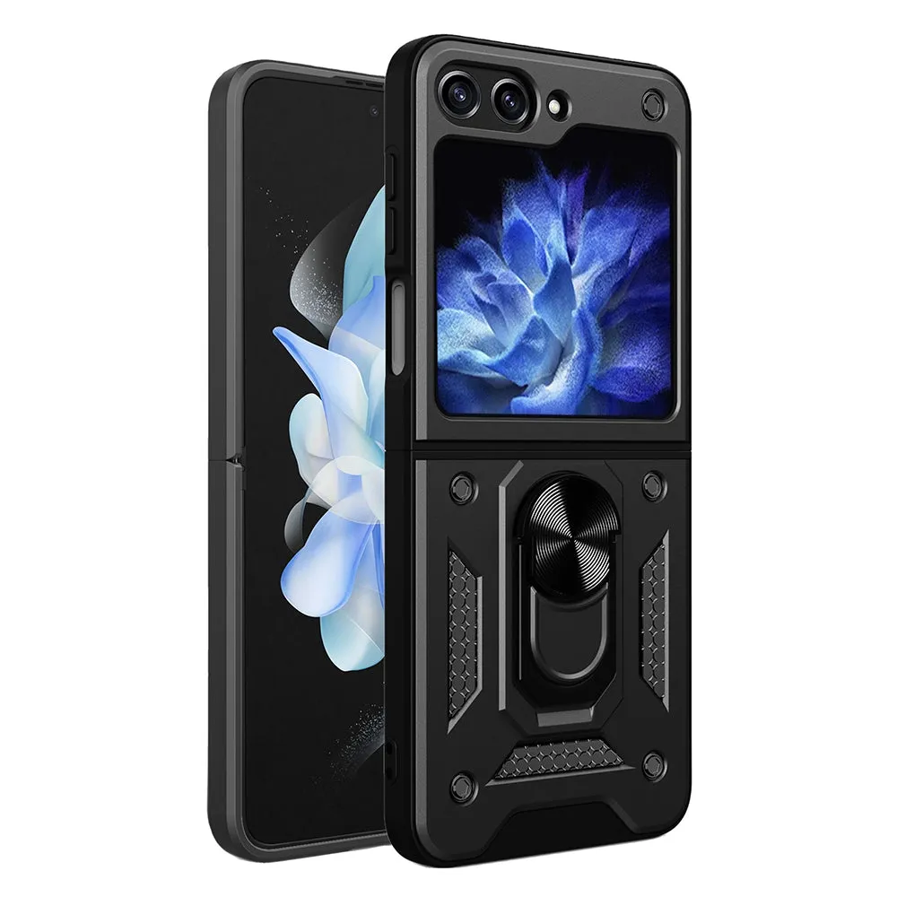 Custodia per Samsung Galaxy Z Flip5 F731, Techsuit, CamShield, Nera - immagine 1