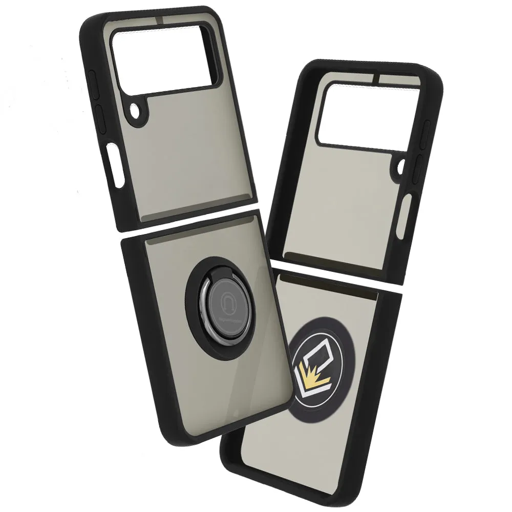 Custodia per Samsung Galaxy Z Flip3 5G F711, Techsuit, Glinth, Nera - immagine 1