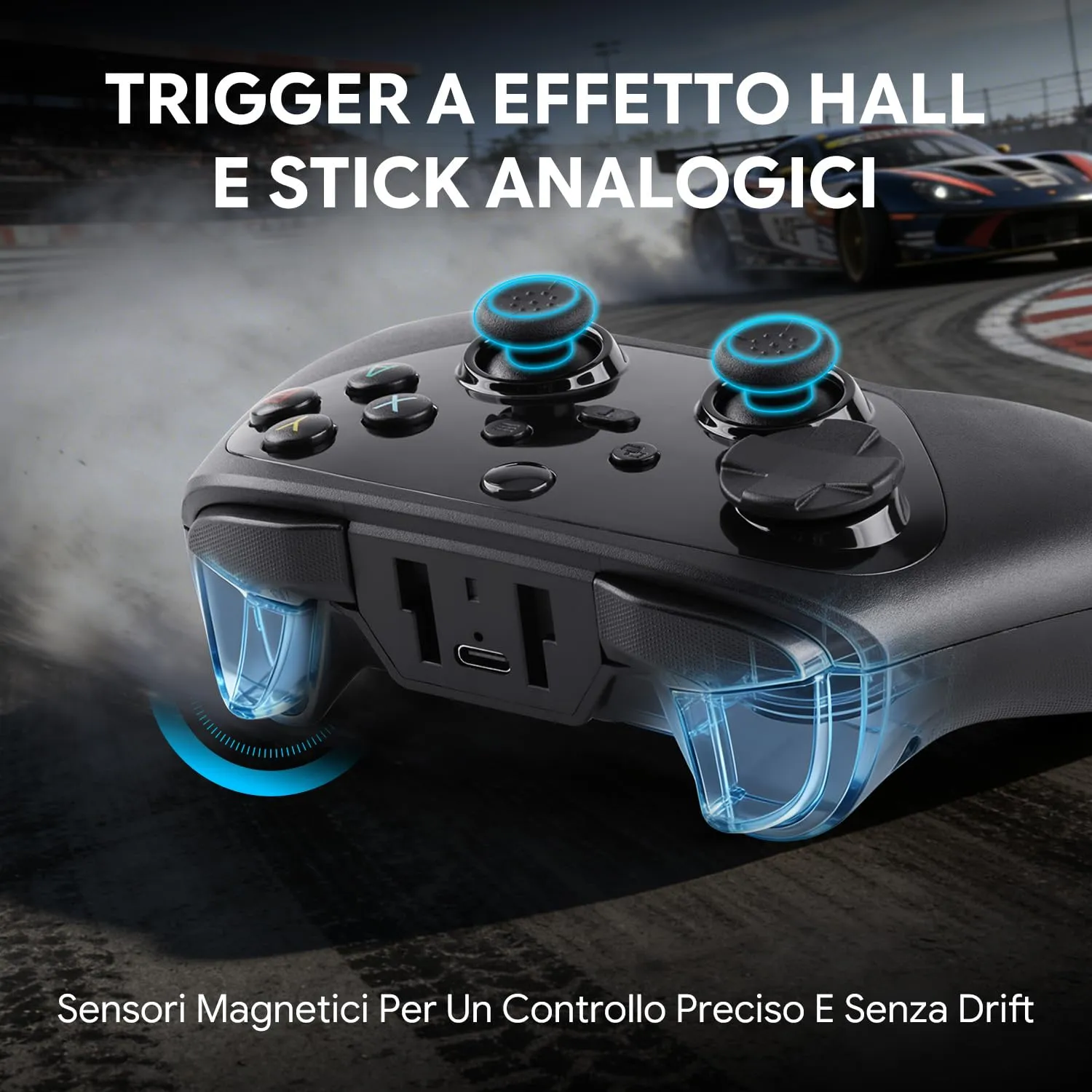 NITHO KARMA Controller Wireless per Switch, Switch 2, PC e Android - Nero - immagine 3