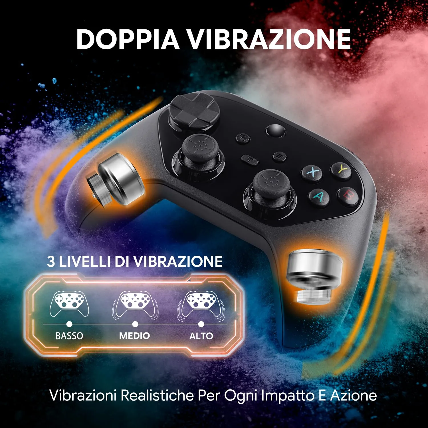 NITHO KARMA Controller Wireless per Switch, Switch 2, PC e Android - Nero - immagine 6