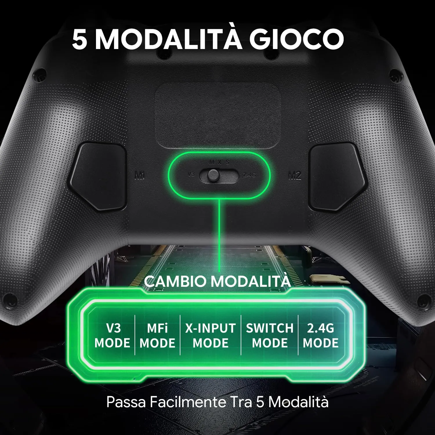 NITHO KARMA Controller Wireless per Switch, Switch 2, PC e Android - Nero - immagine 8
