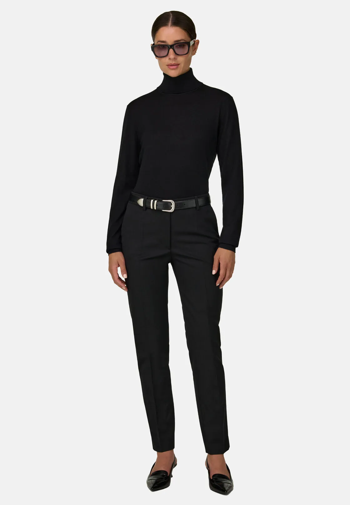 Boggi, Maglia Dolcevita In Lana Merino Seta, Donna, Nero, Taglia: XS - immagine 2