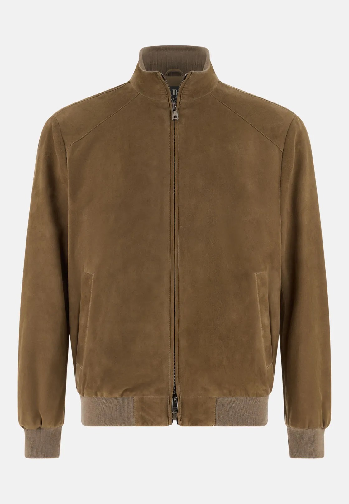 Boggi, Bomber In Vera Pelle Scamosciato, Uomo, Taupe, Taglia: M - immagine 5