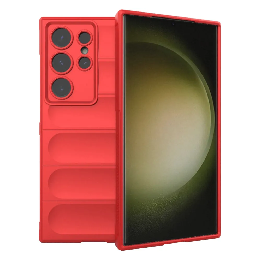 Custodia per Samsung Galaxy S23 Ultra S918, Techsuit, Magic Shield, Rossa - immagine 1