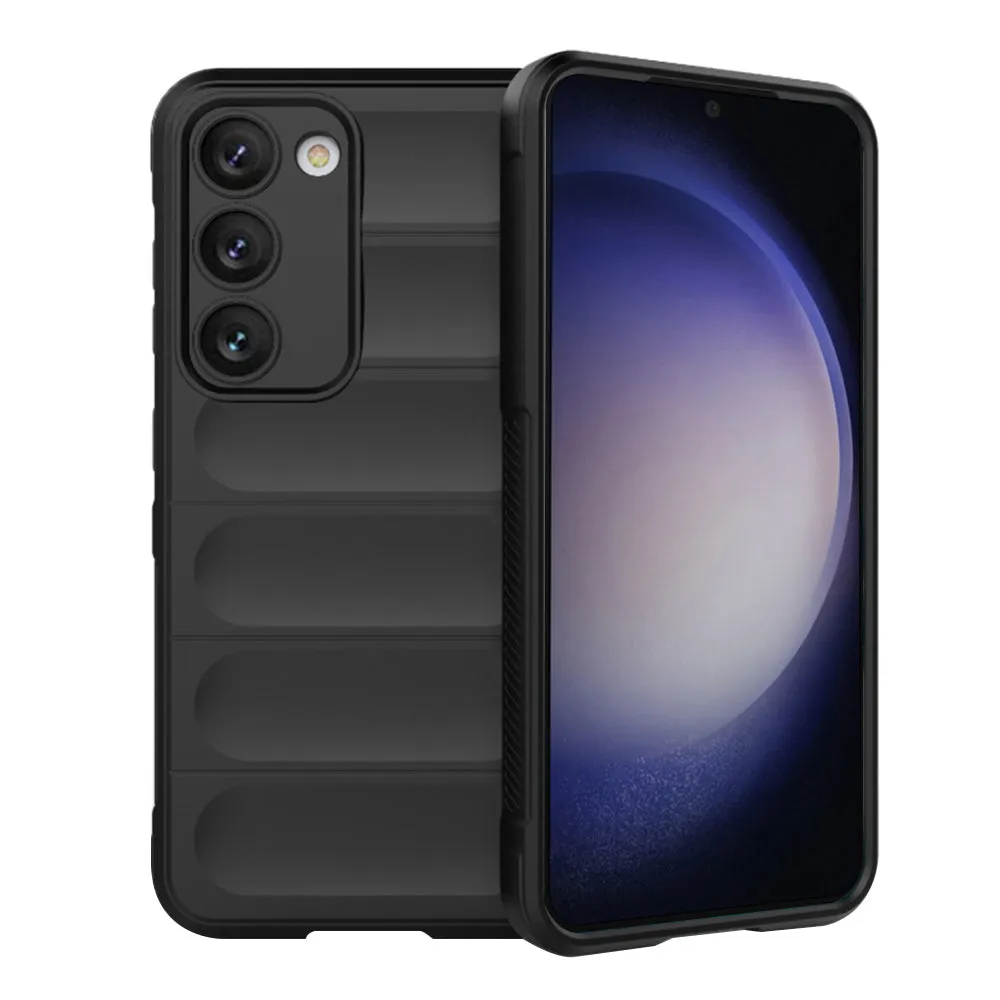 Custodia per Samsung Galaxy S23 S911, Techsuit, Magic Shield, Nera - immagine 1