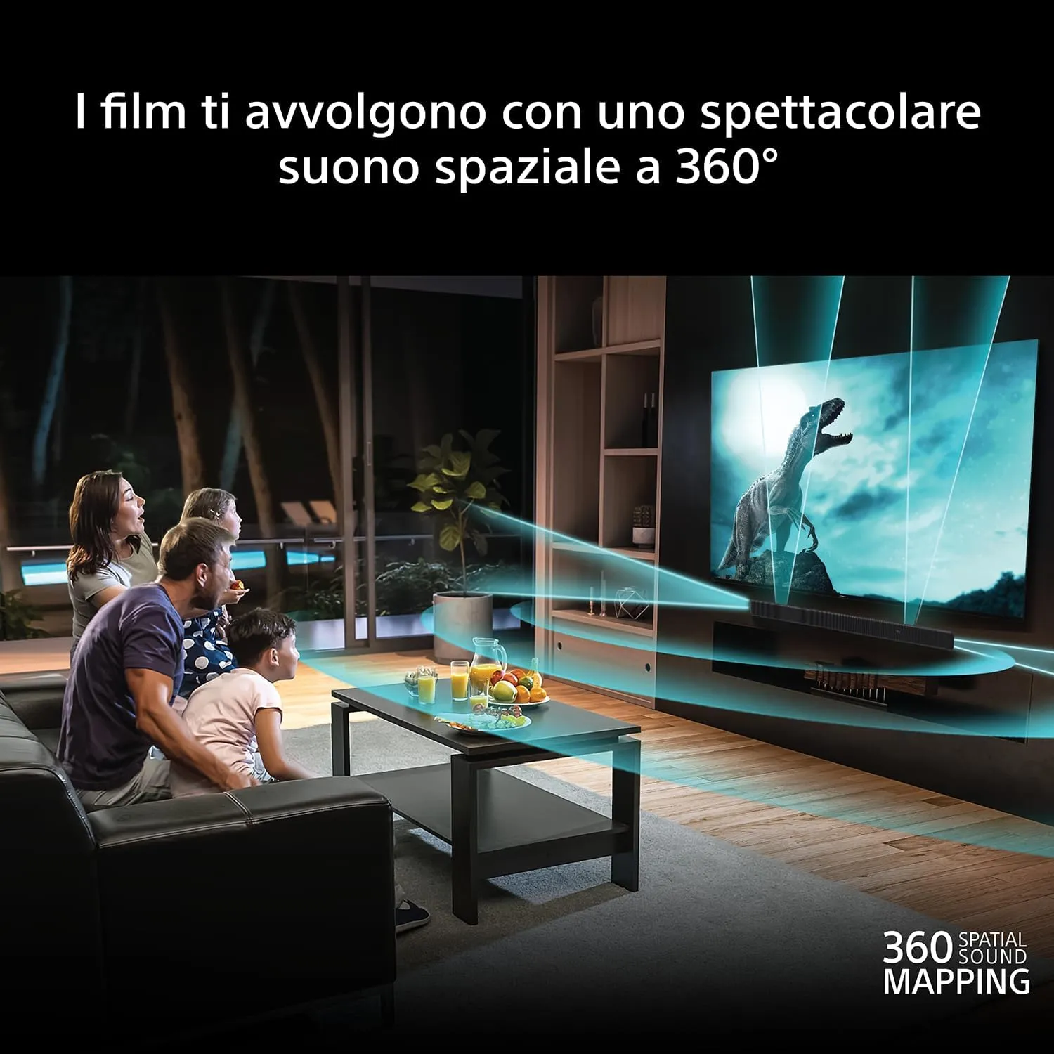 Sony BRAVIA Theatre Bar 7, soundbar singola, 9 altoparlanti, audio surround Dolby Atmos®/DTS:X®, mappatura spaziale del suono a 360°, Voice Zoom 3 per Sony Smart TV, Bluetooth®, HT-A7100, modello 2026 - immagine 3