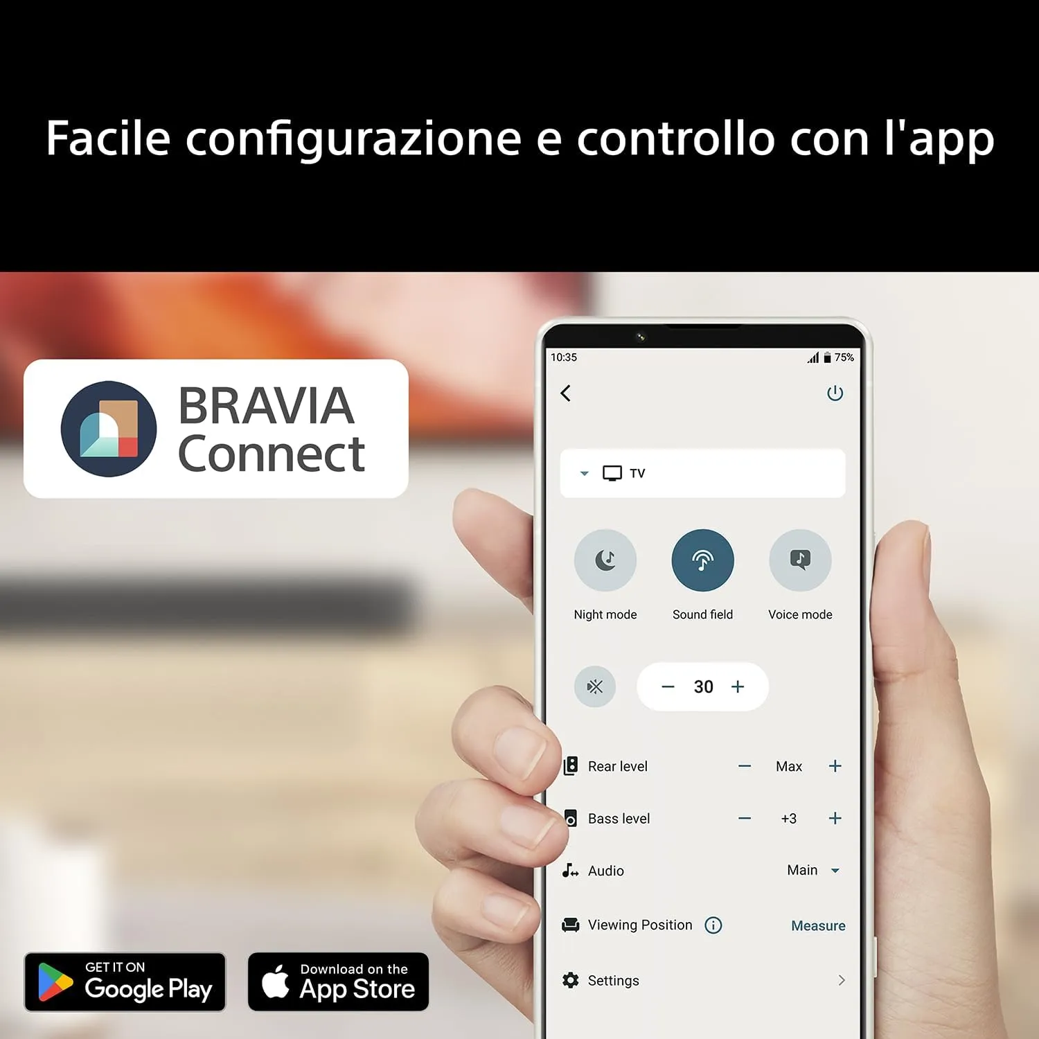 Sony BRAVIA Theatre Bar 7, soundbar singola, 9 altoparlanti, audio surround Dolby Atmos®/DTS:X®, mappatura spaziale del suono a 360°, Voice Zoom 3 per Sony Smart TV, Bluetooth®, HT-A7100, modello 2026 - immagine 13