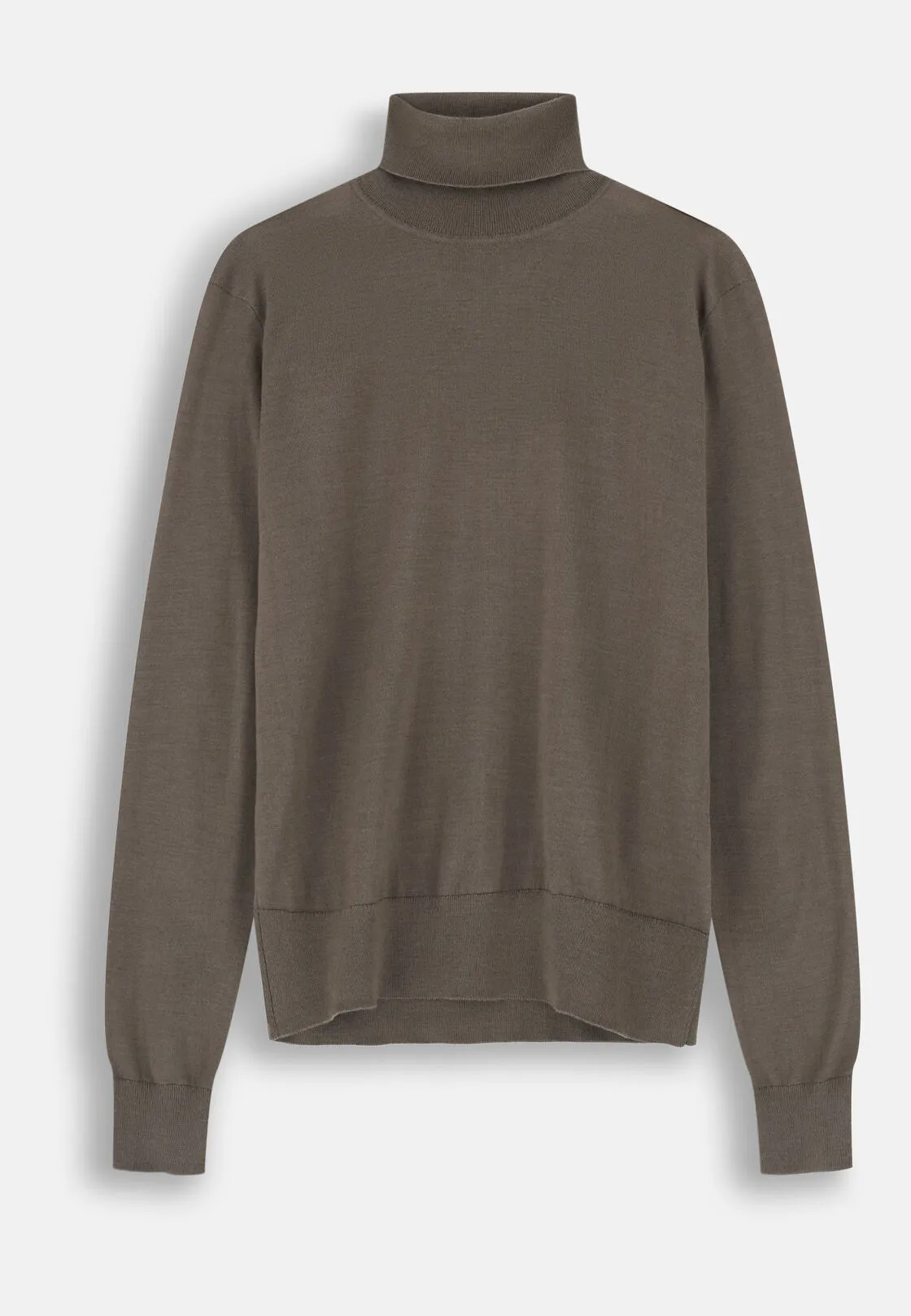 Boggi, Maglia Dolcevita In Lana Merino Seta, Donna, Taupe, Taglia: S - immagine 5