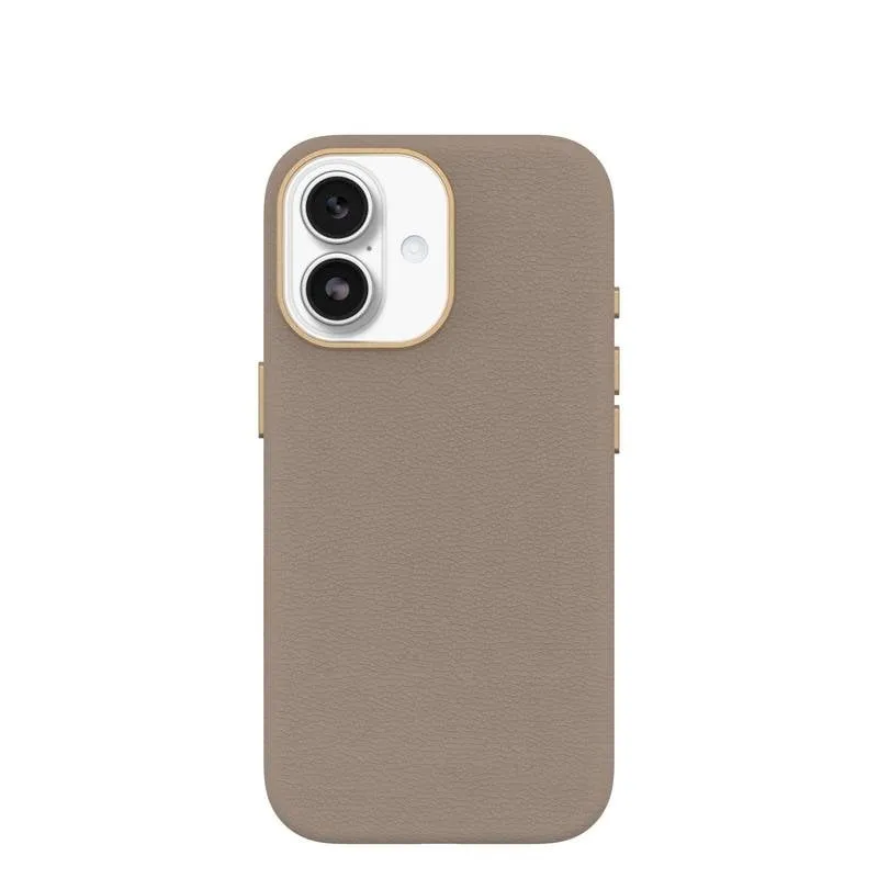 Funda per smartphone OtterBox Symmetry Cactus Leather Cover case Pelle di cactus Grigio chiaro per iPhone 17 - immagine 1