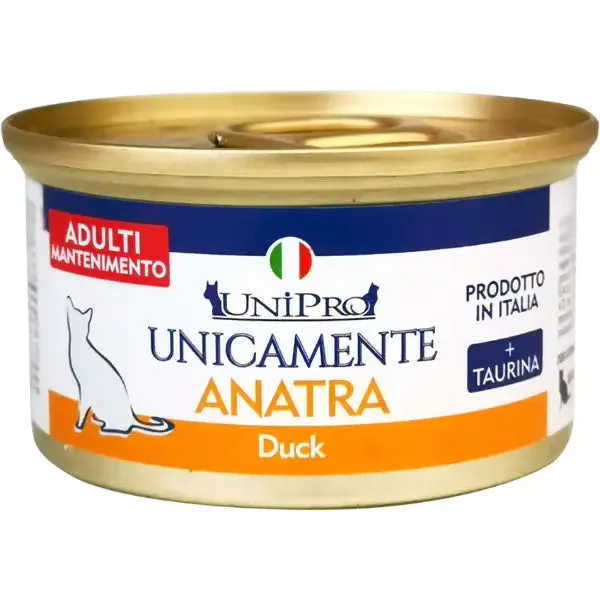 Unipro Unicamente Cat Adult 85 gr Anatra - confezione da 24 pezzi - immagine 1