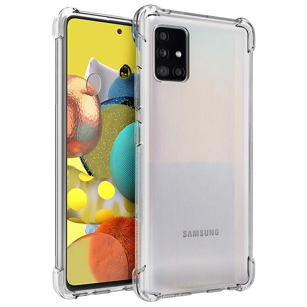 Custodia per Samsung Galaxy A51 A515, Techsuit, Shockproof Clear, Trasparente - immagine 1